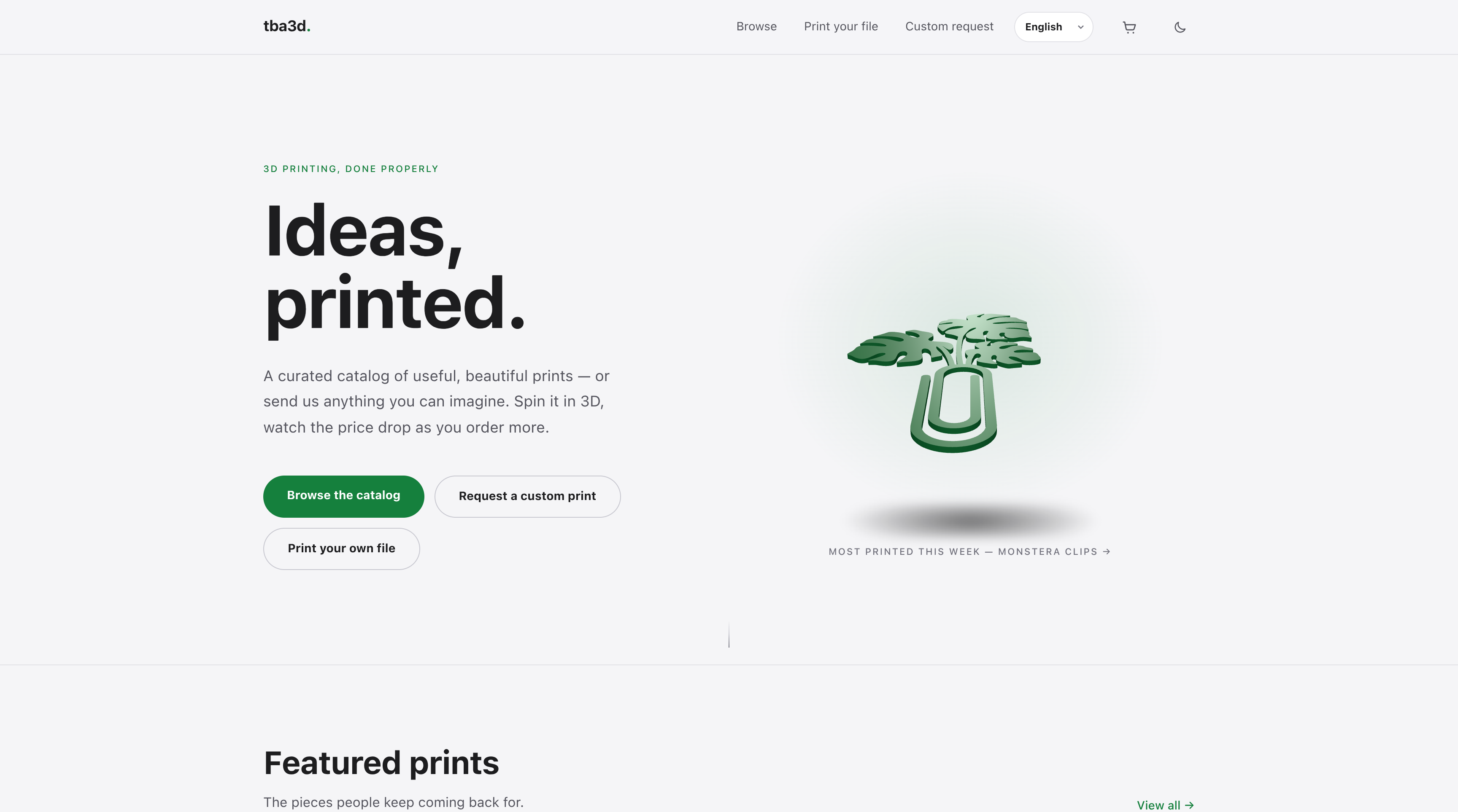 TBA3D homepage preview